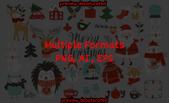 Christmas Background with Elements Meoan: Illustrations Review