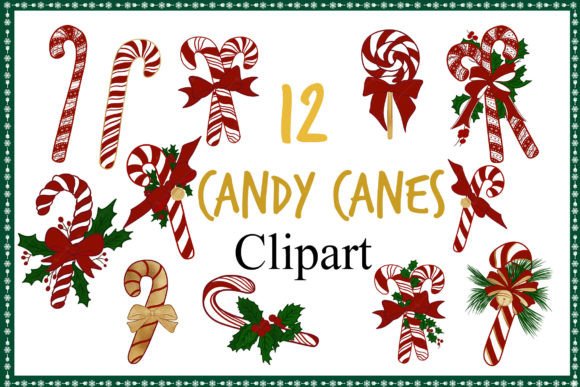 Christmas Candy Canes Clipart: Festive Illustrations