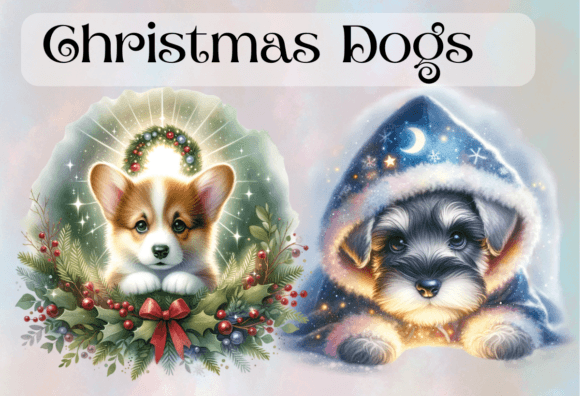 Christmas Dog Sublimation No 20 Illustrations