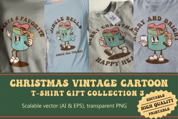 Christmas Gift Vintage Cartoon Illustrations Review