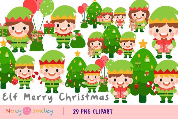 Elf Clipart, Merry Christmas Illustrations Review