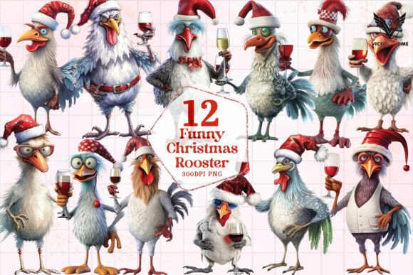 Funny Christmas Rooster Clipart PNG: Branding Review