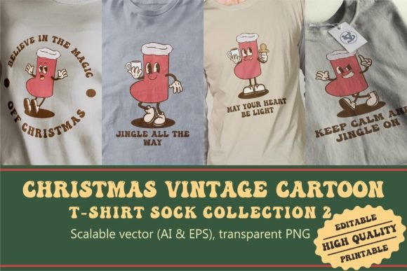 Review: Christmas Sock Vintage Cartoon for Holiday Embroidery
