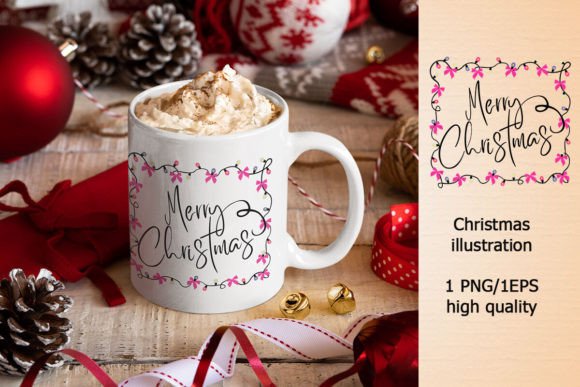 Review: Merry Christmas Garland Frame Mug Design