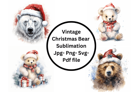 Review: Vintage Christmas Bear Sublimation Design