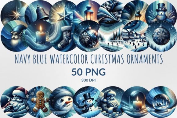 Reviewing Navy Blue Watercolor Christmas Ornaments