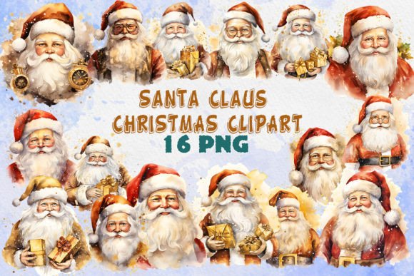 Santa Claus Christmas Clipart: Illustrations for Sellers