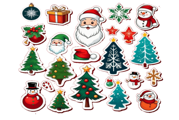 Sticker Christmas Illustrations Review