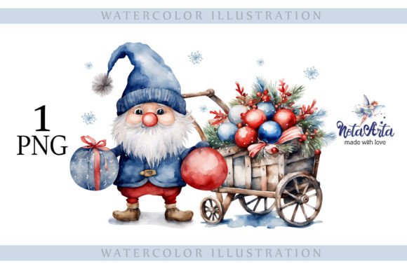 Watercolor Christmas Gnomes: Festive Illustrations