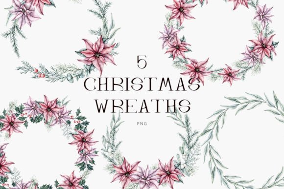 Watercolor Christmas Wreaths: Illustrations Review
